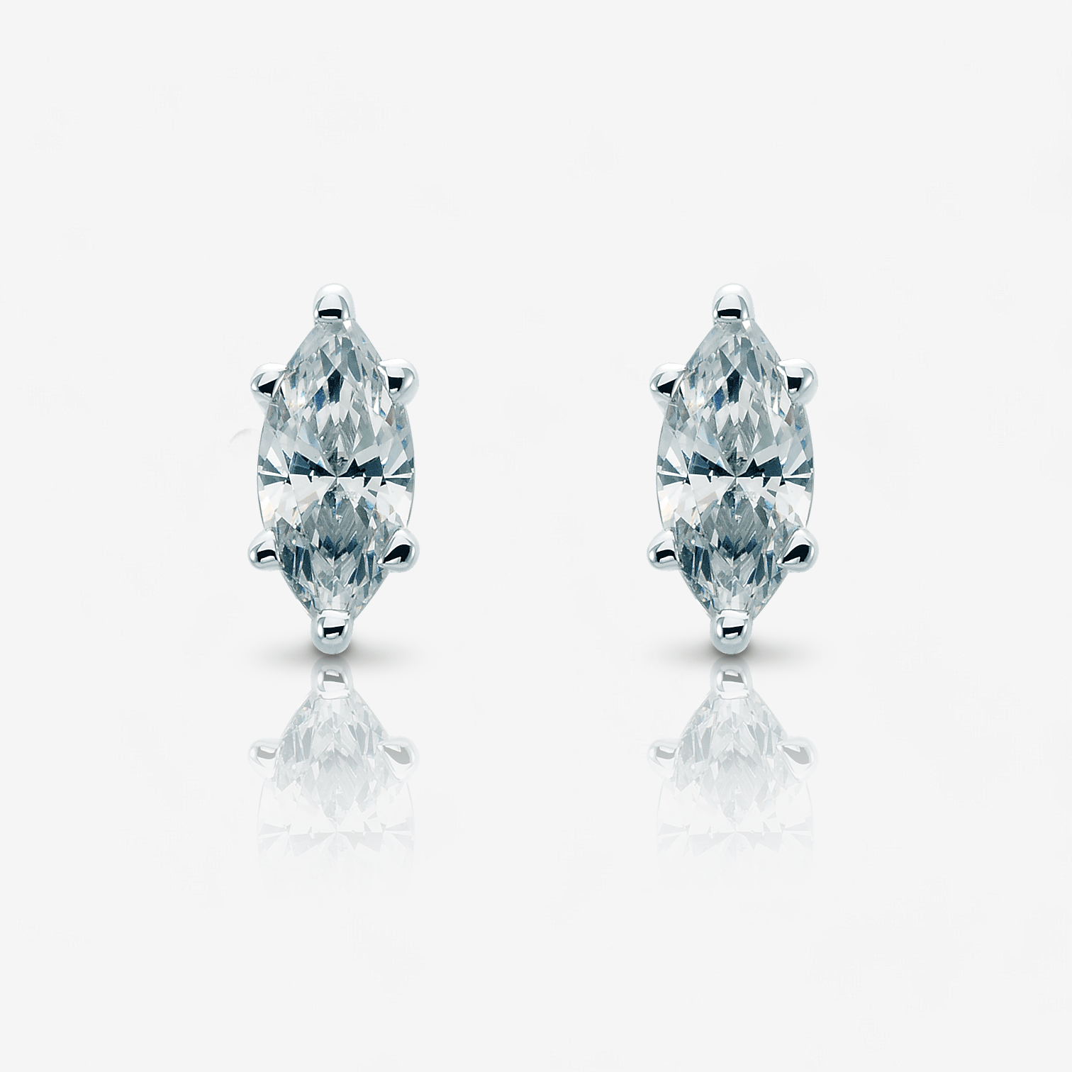 Lab-Grown Marquise-Cut Diamond Stud Earrings