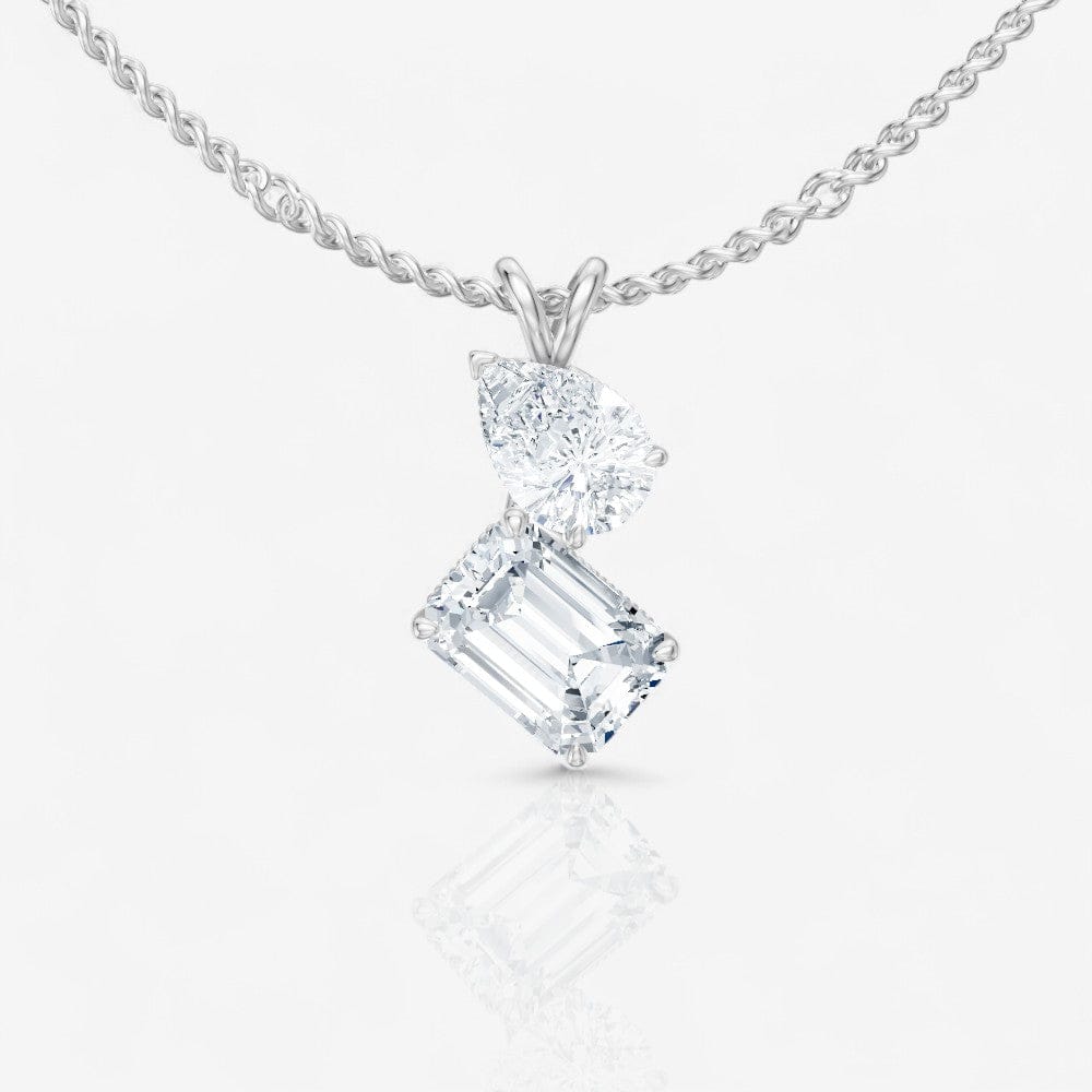 Toi et Moi Pear & Emerald Cut Lab-Grown Diamond Pendant