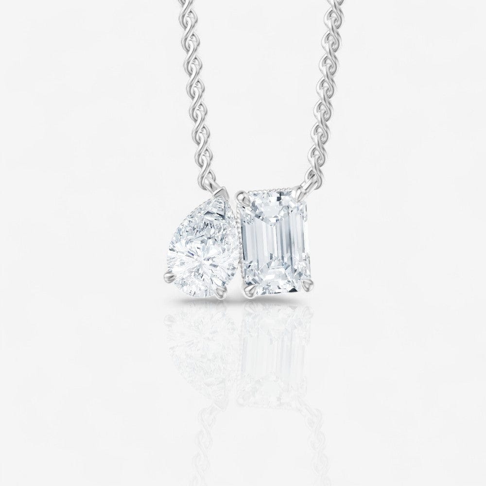 Toi et Moi Pear & Emerald Cut Lab-Grown Diamond Pendant