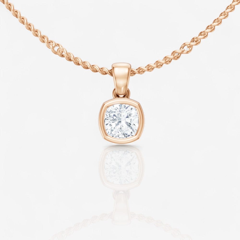 Design Your Own Bezel-Set Cushion-Cut Solitaire Pendant Setting