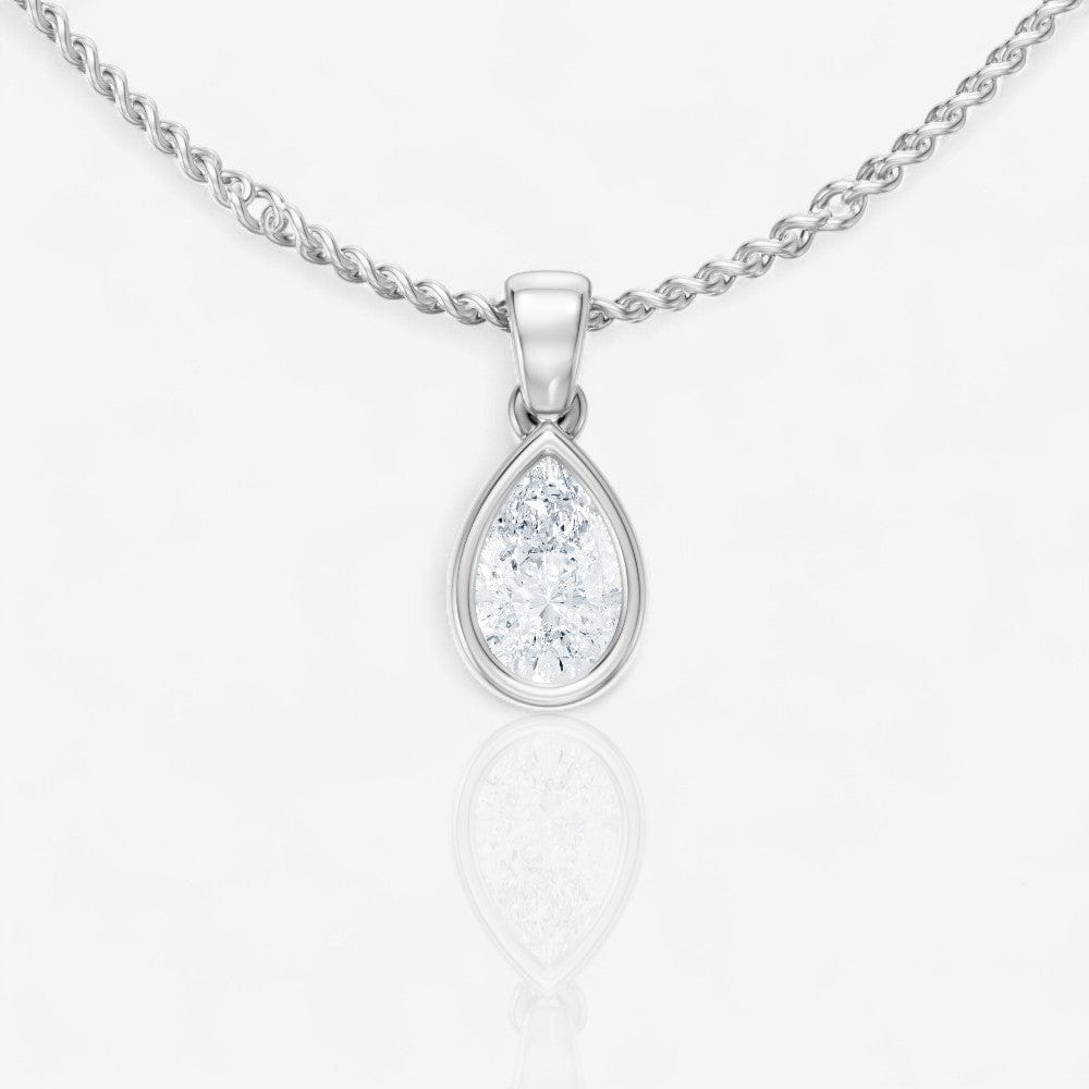 Design Your Own Bezel-Set Pear Cut Solitaire Pendant Setting
