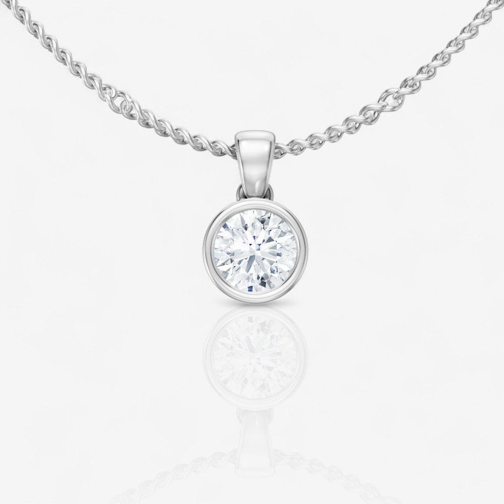 Design Your Own Bezel-Set Round Solitaire Pendant Setting