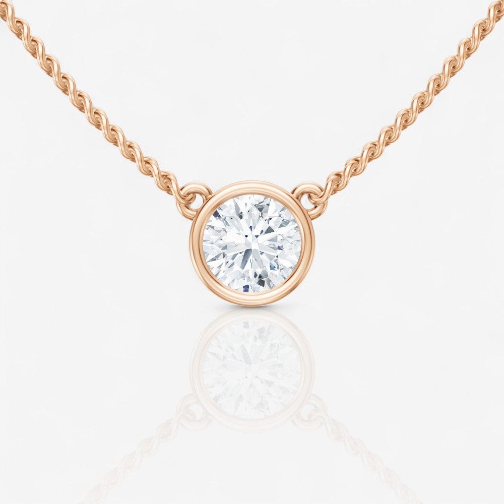 Design Your Own Bezel-Set Stationary Round Solitaire Pendant Setting