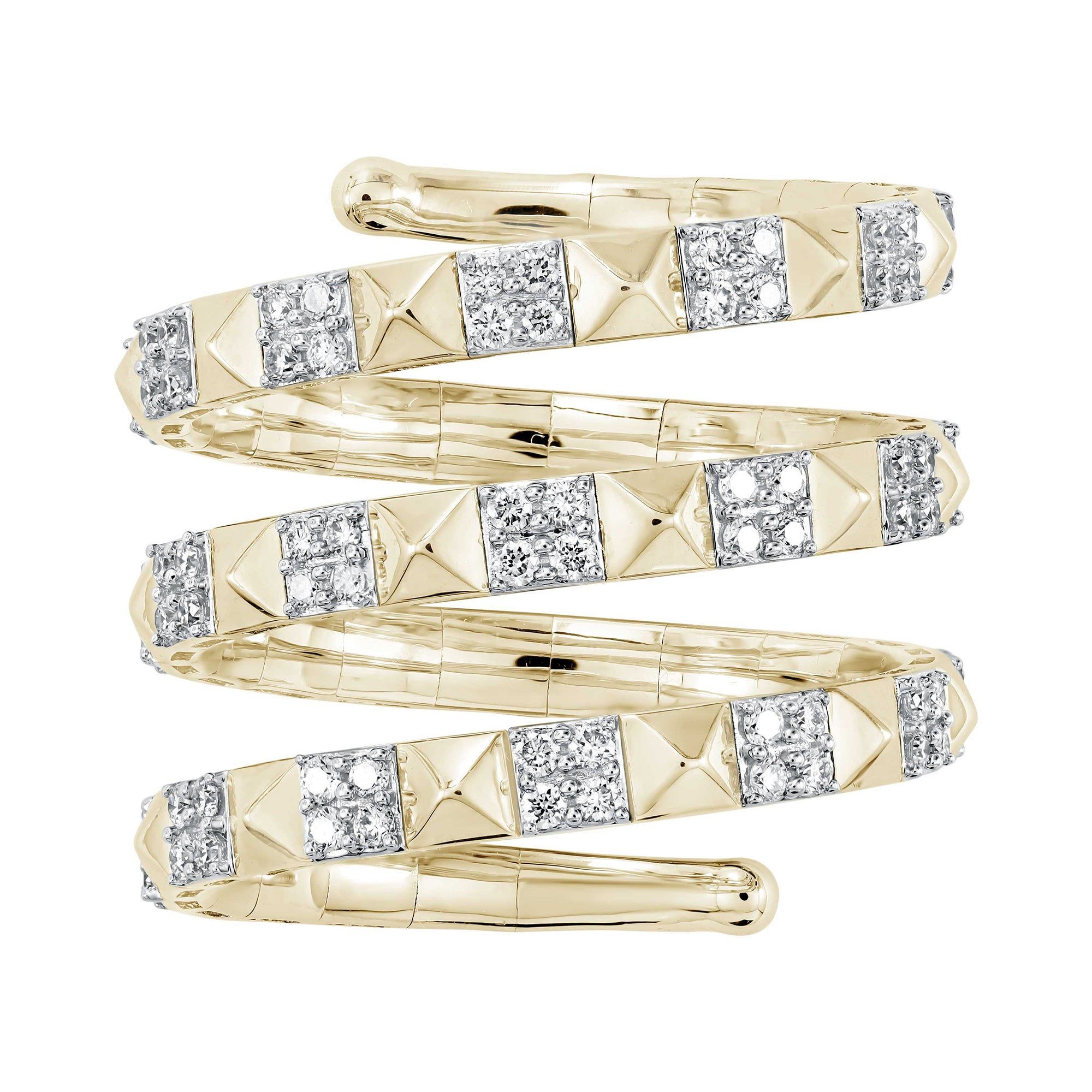 0.50 CTW 14kt Gold Lab-Grown Diamond Wrap Eternity Fashion Ring