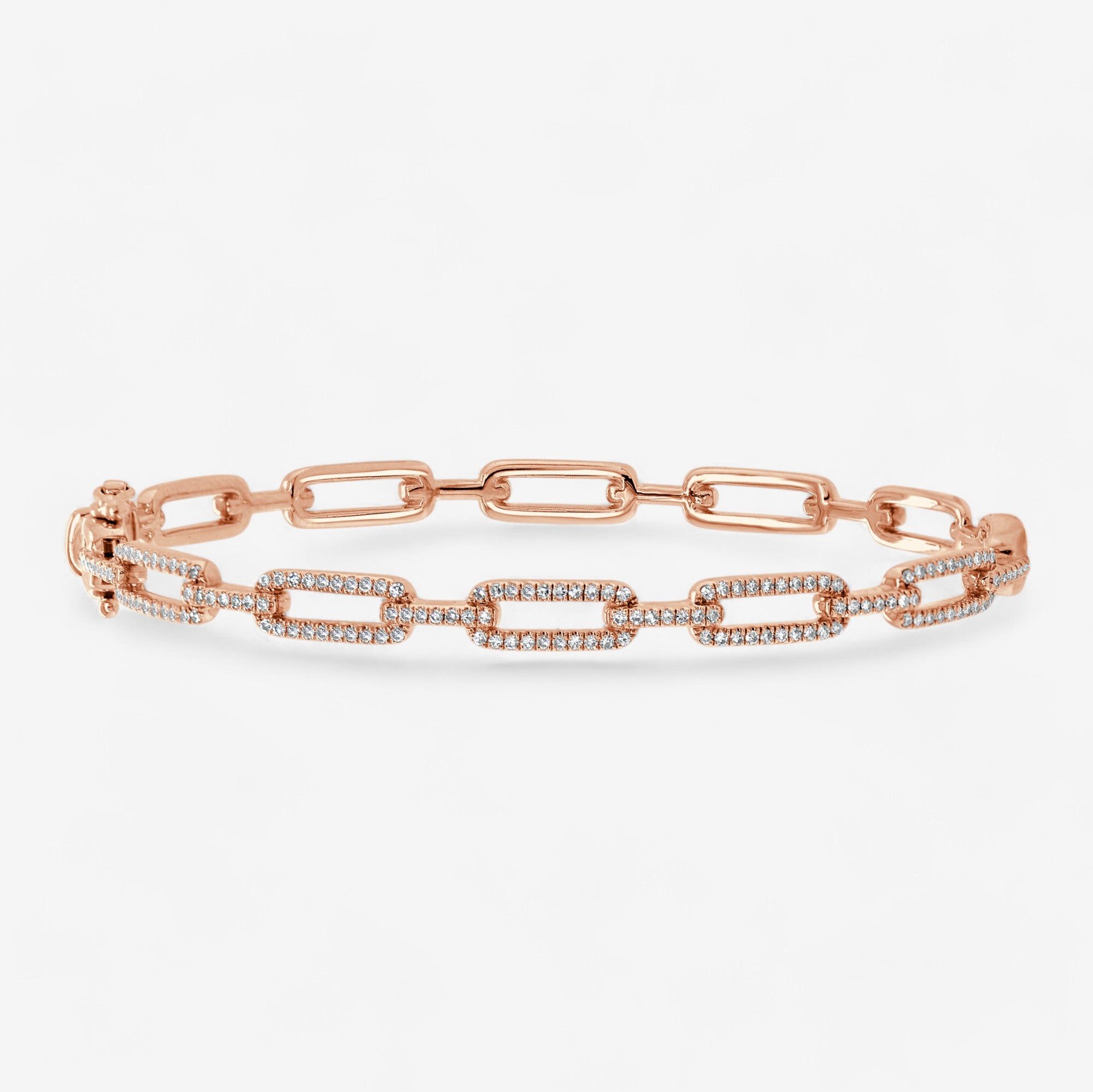 Diamond Link Bangle Bracelet