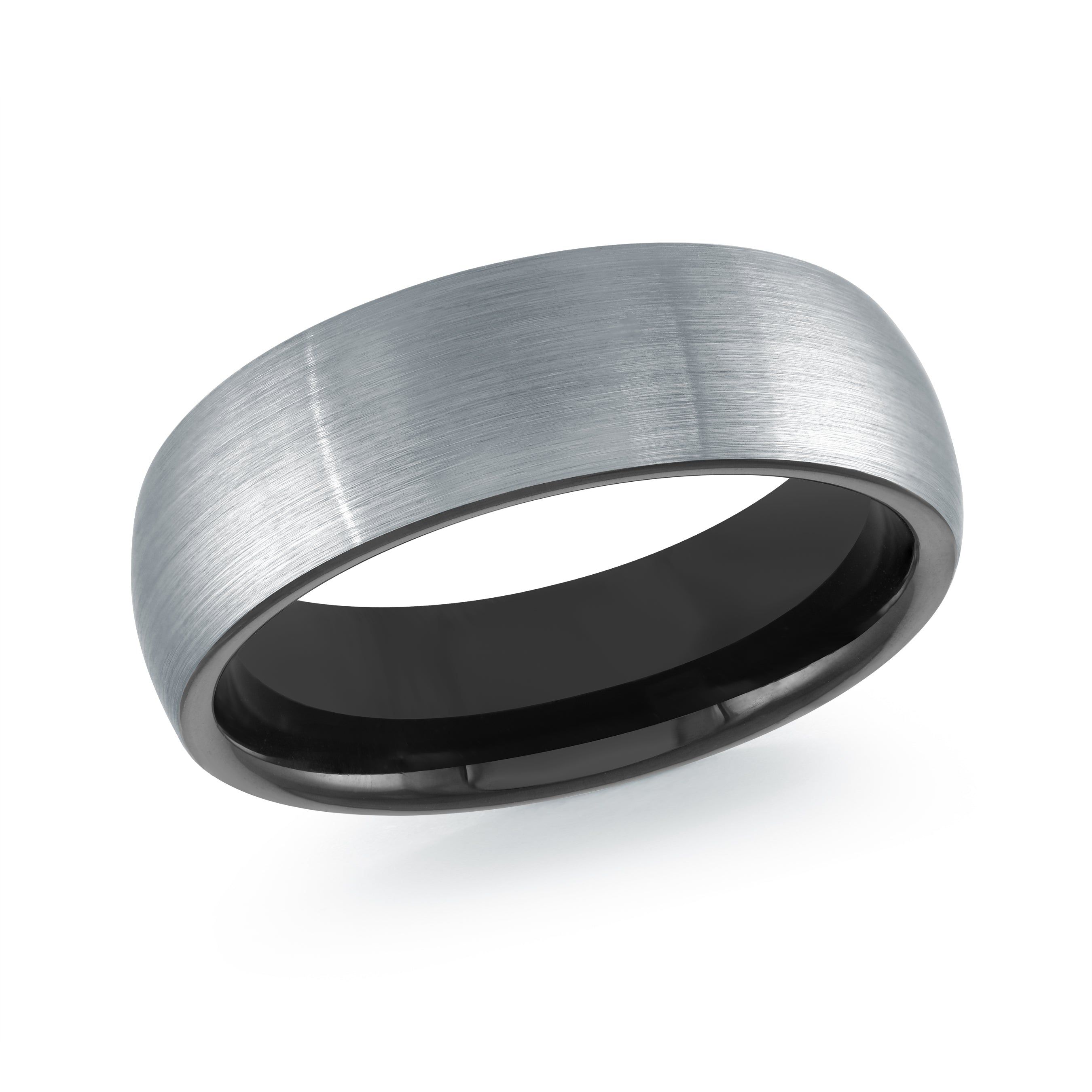 Men's 7mm Tungsten Wedding Ring with Black Interior