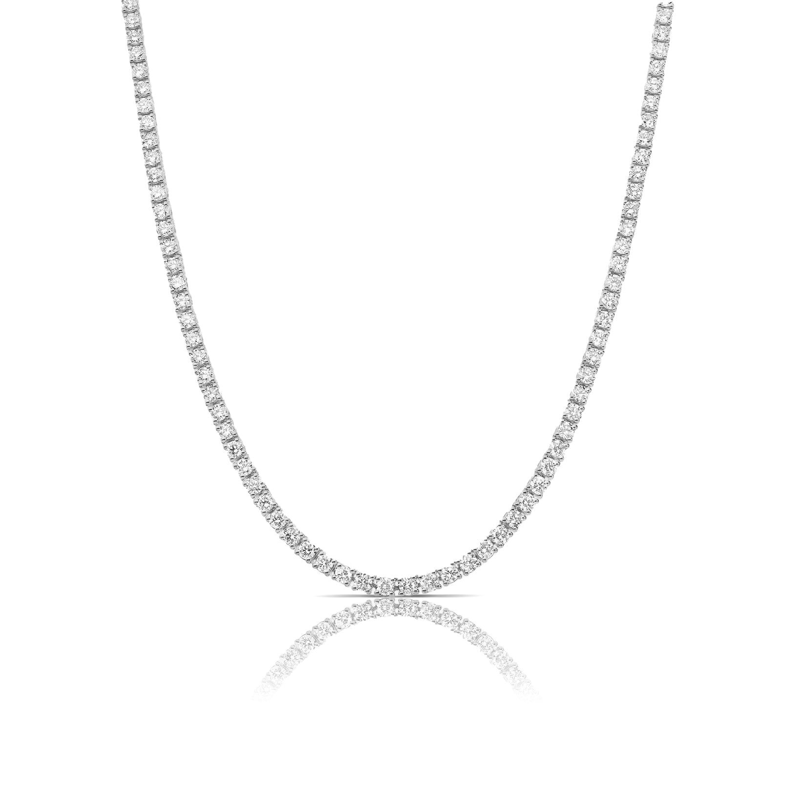 14kt White Gold 5.00 CTW Petite Diamond Tennis Necklace