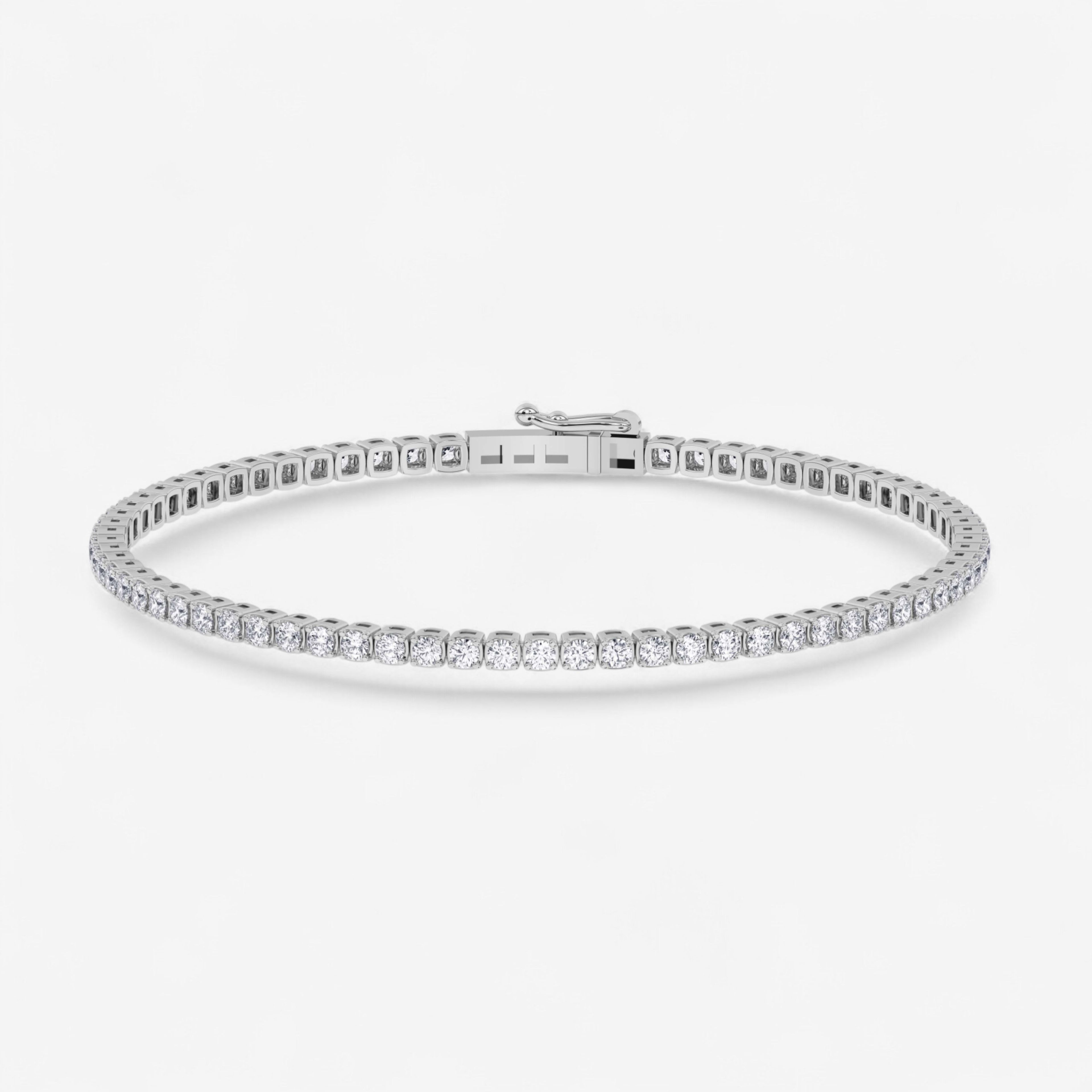 Lightweight Lab-Grown Round Diamond Tennis Bracelet