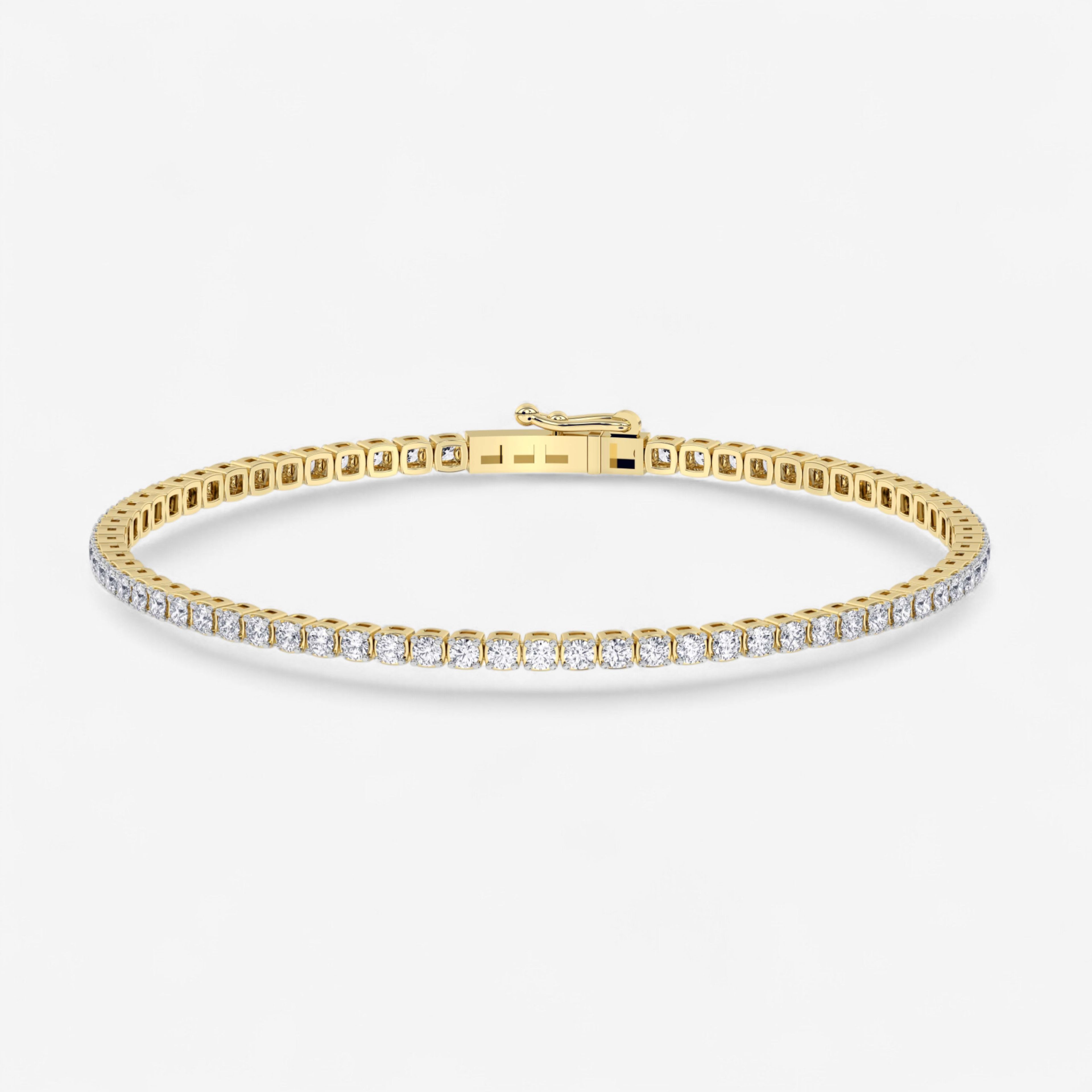 Lightweight Lab-Grown Round Diamond Tennis Bracelet