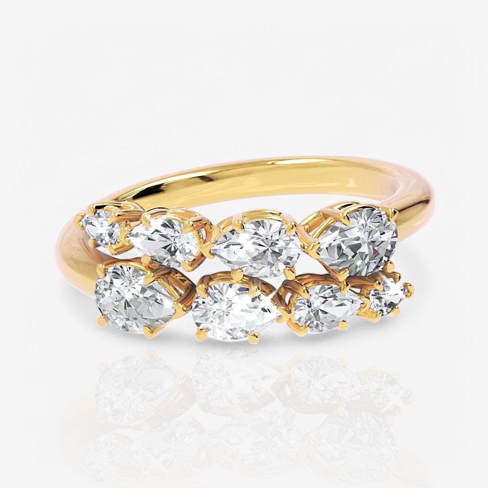 Pear-Shaped Lab-Grown Diamond Bypass Ring