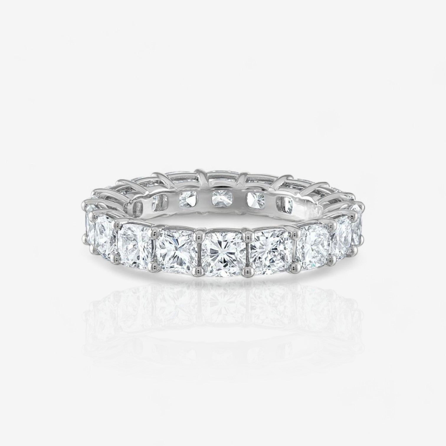 Cushion Cut Lab Diamond Eternity Ring