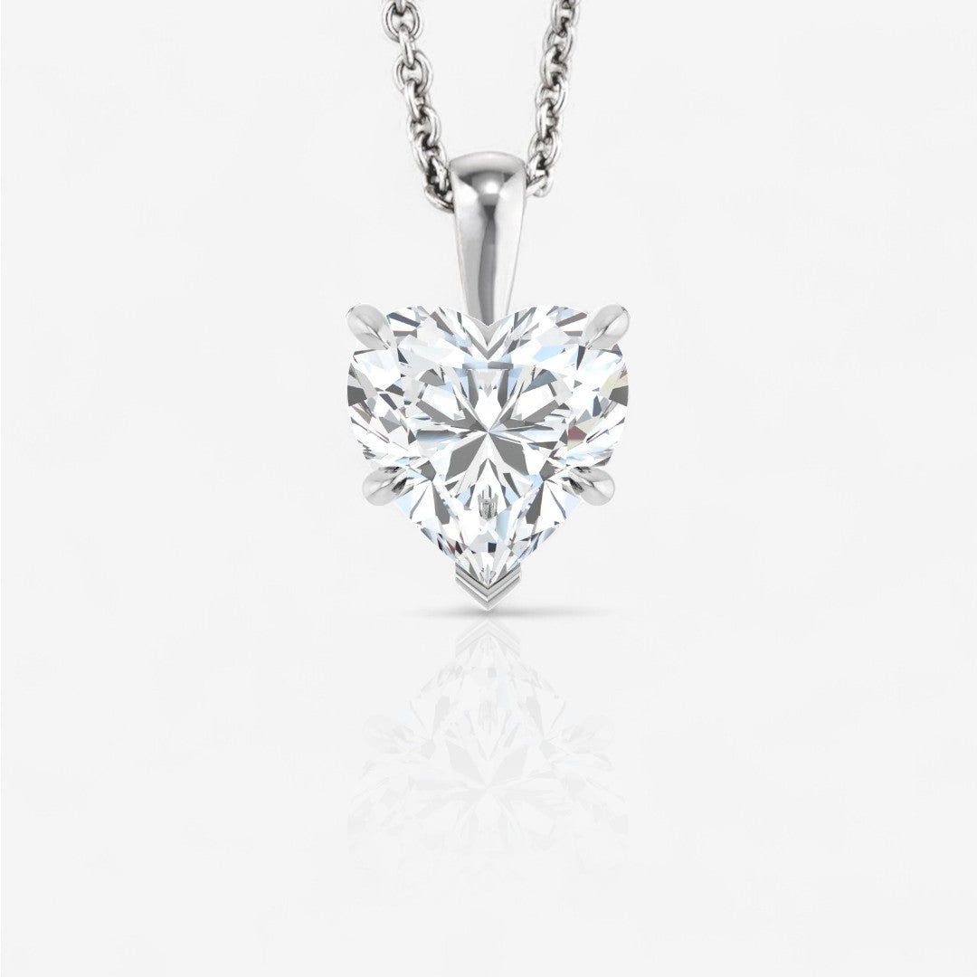 Design Your Own Heart Cut Solitaire Diamond Pendant Setting