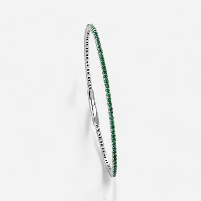 Emerald Flexible Eternity Bangle