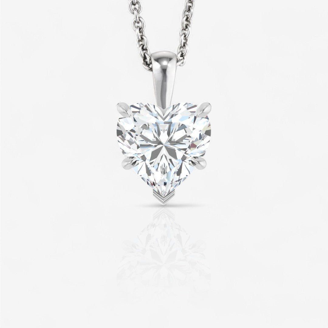 Heart-Shaped Solitaire Lab-Grown Diamond Pendant