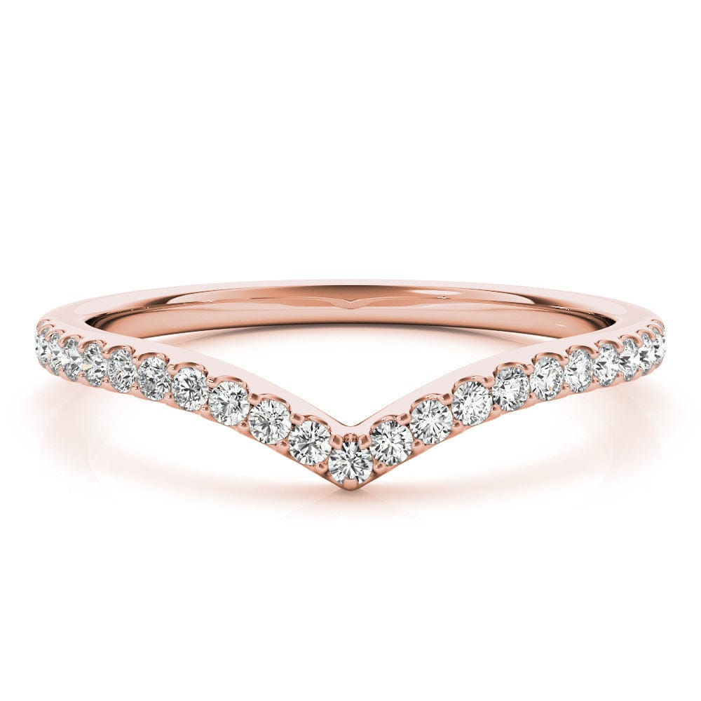 Petite Chevron Diamond Wedding Ring