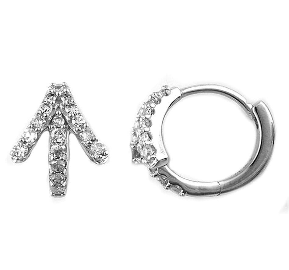 10kt White Gold 0.21 CTW Diamond Multi Huggie Hoop Earrings