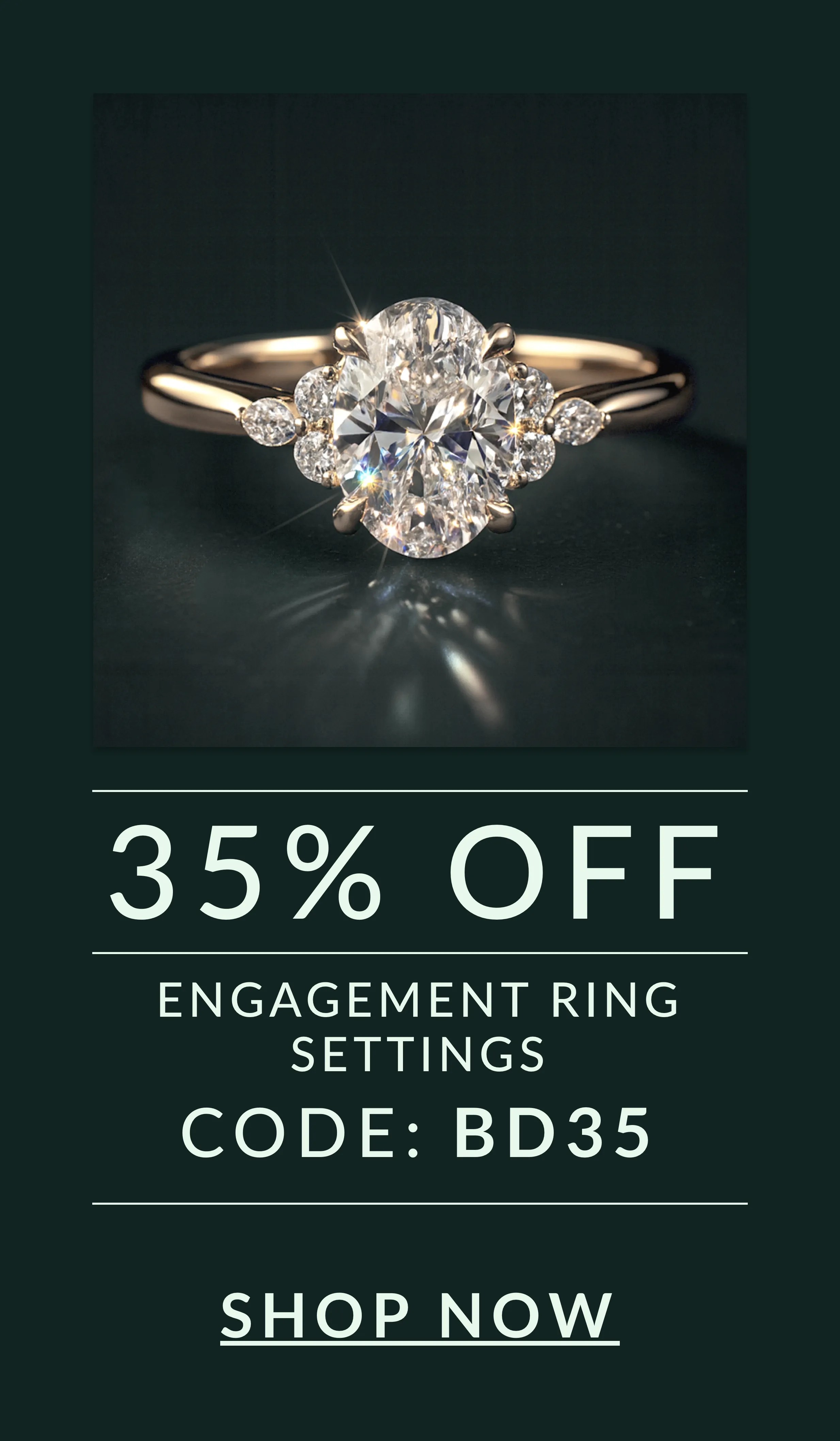35% OFF ENGAGEMENT RING SETTINGS. Applied automatically.
