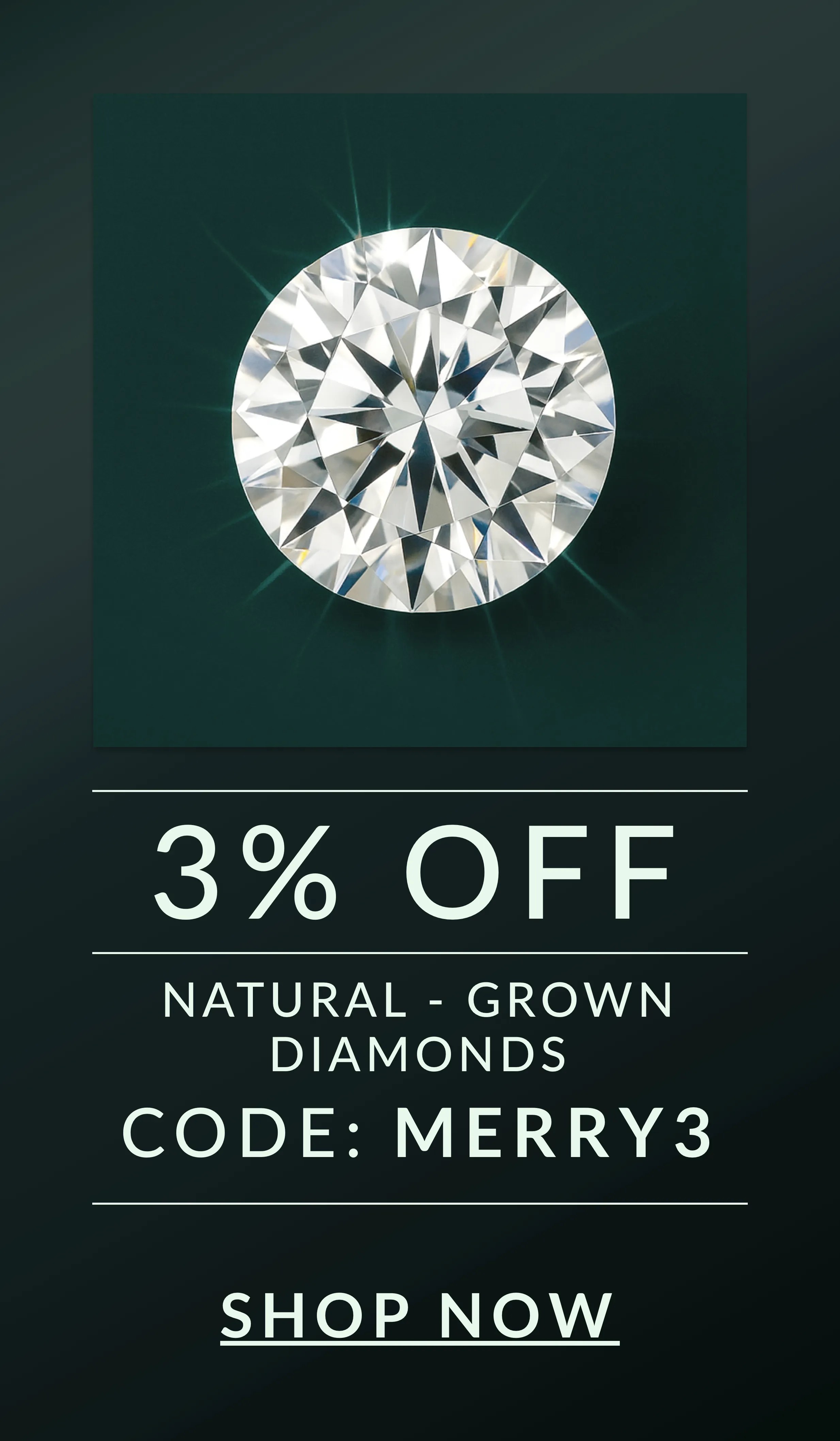 35% off engagement rings with code MERRY35.