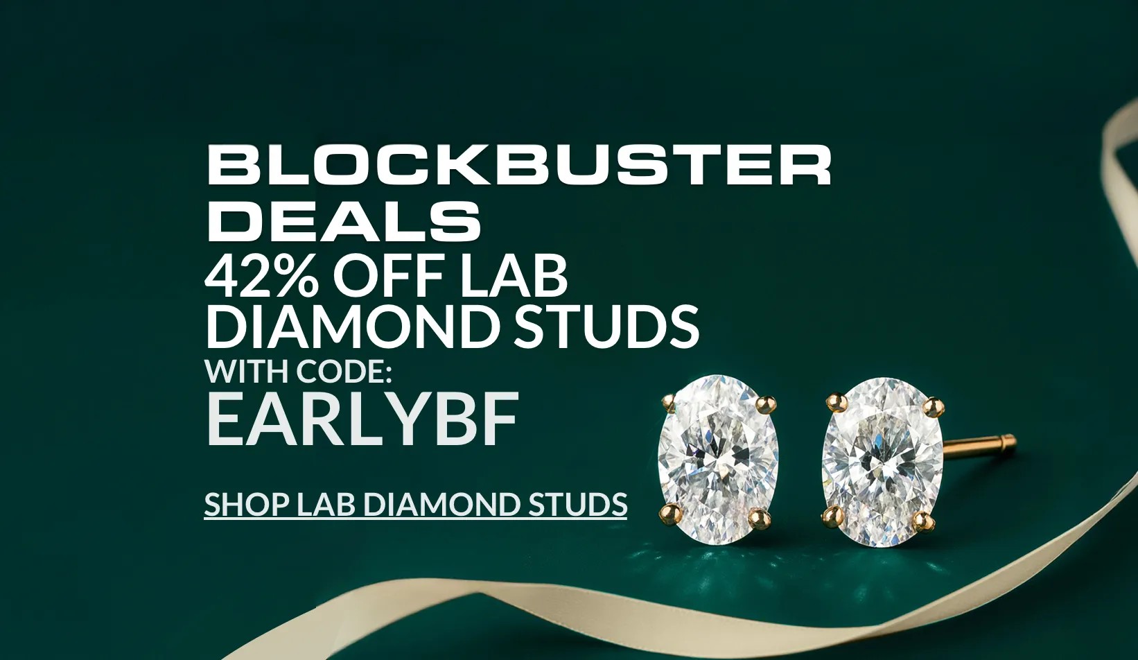42% Off Lab Diamond Stud Earrings