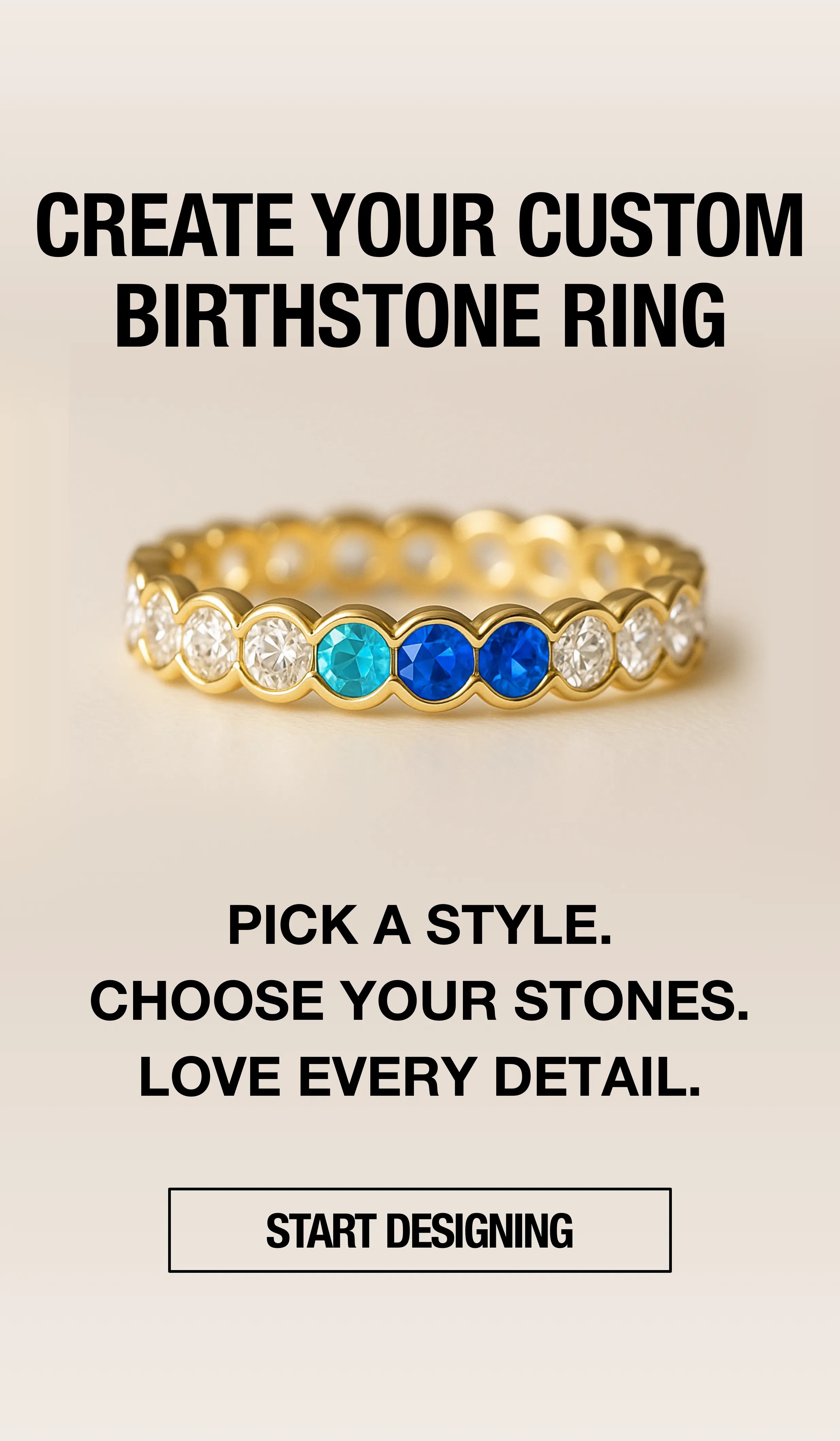Custom Birthstone Rings - Design Now