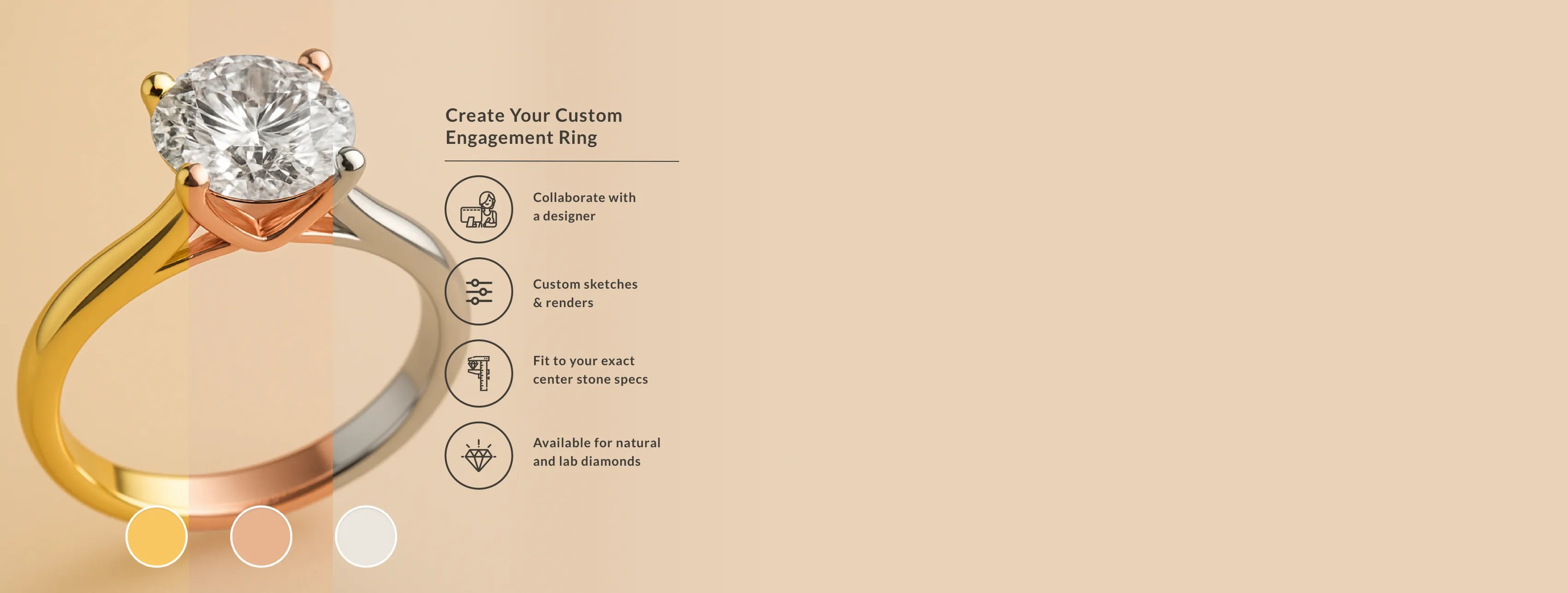 Interface showing custom ring creation