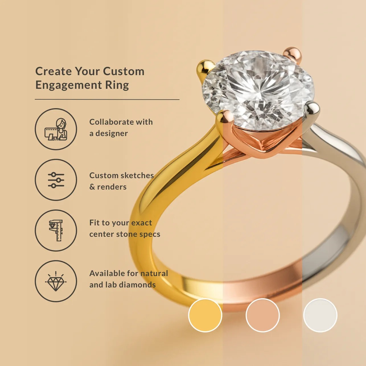 Interface showing custom ring creation