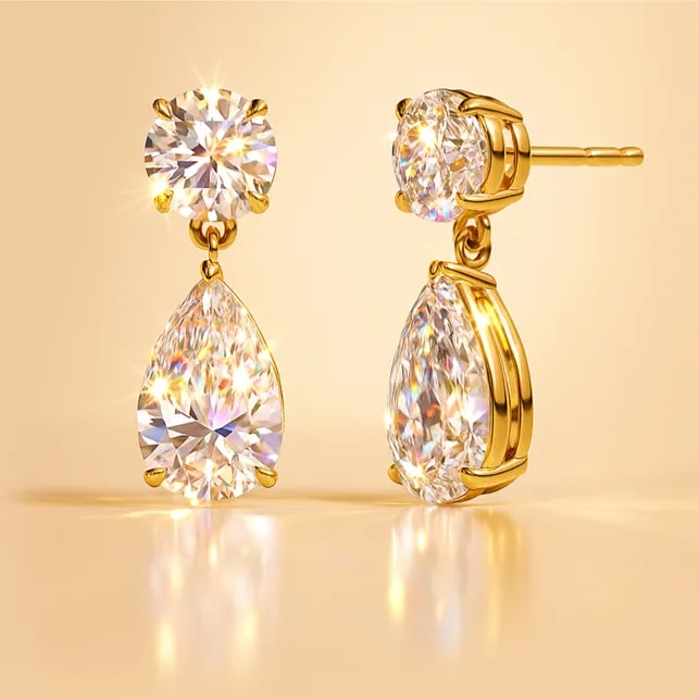 Diamond Drop Earrings