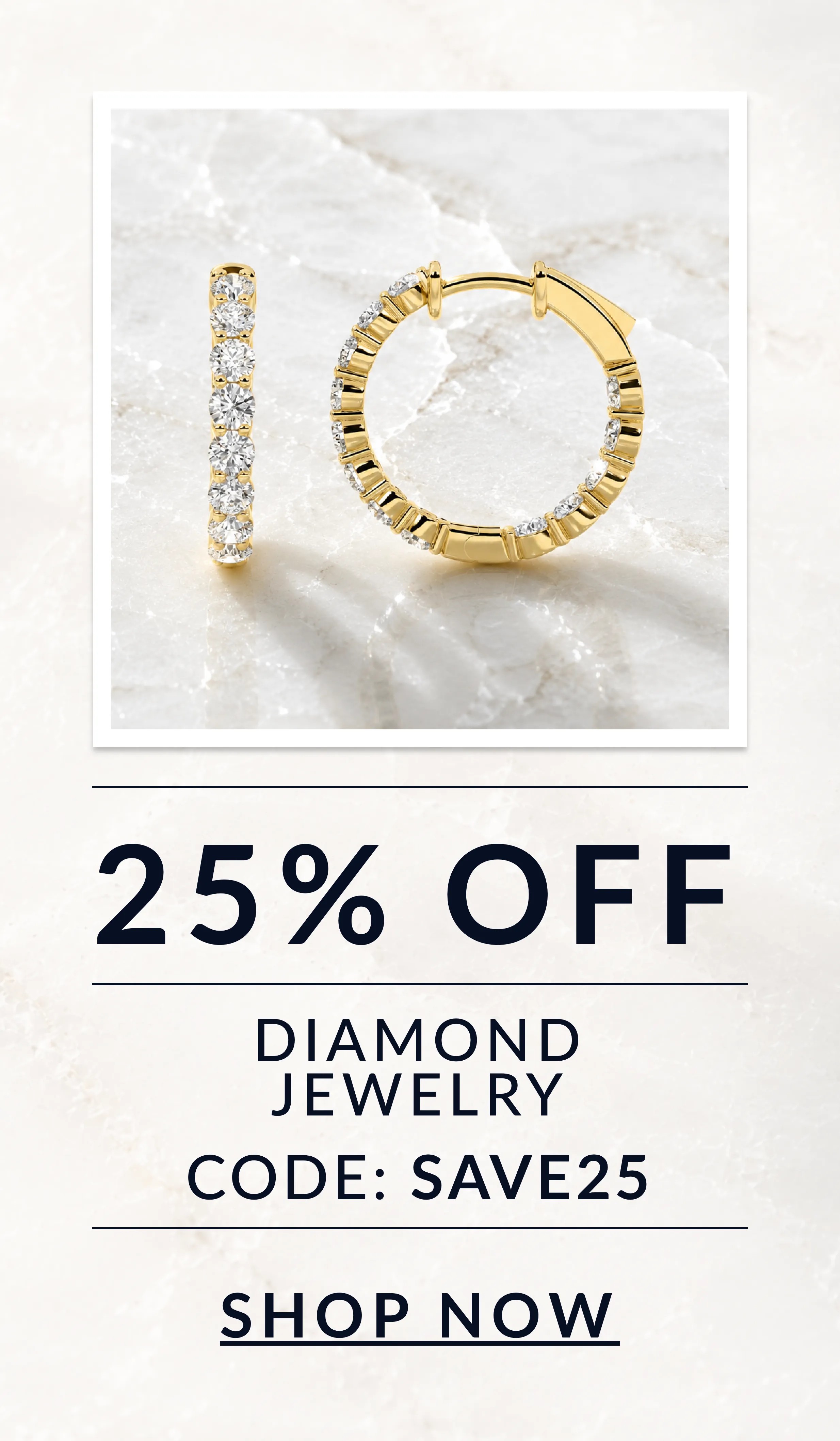 25% off jewelry with code: SAVE25