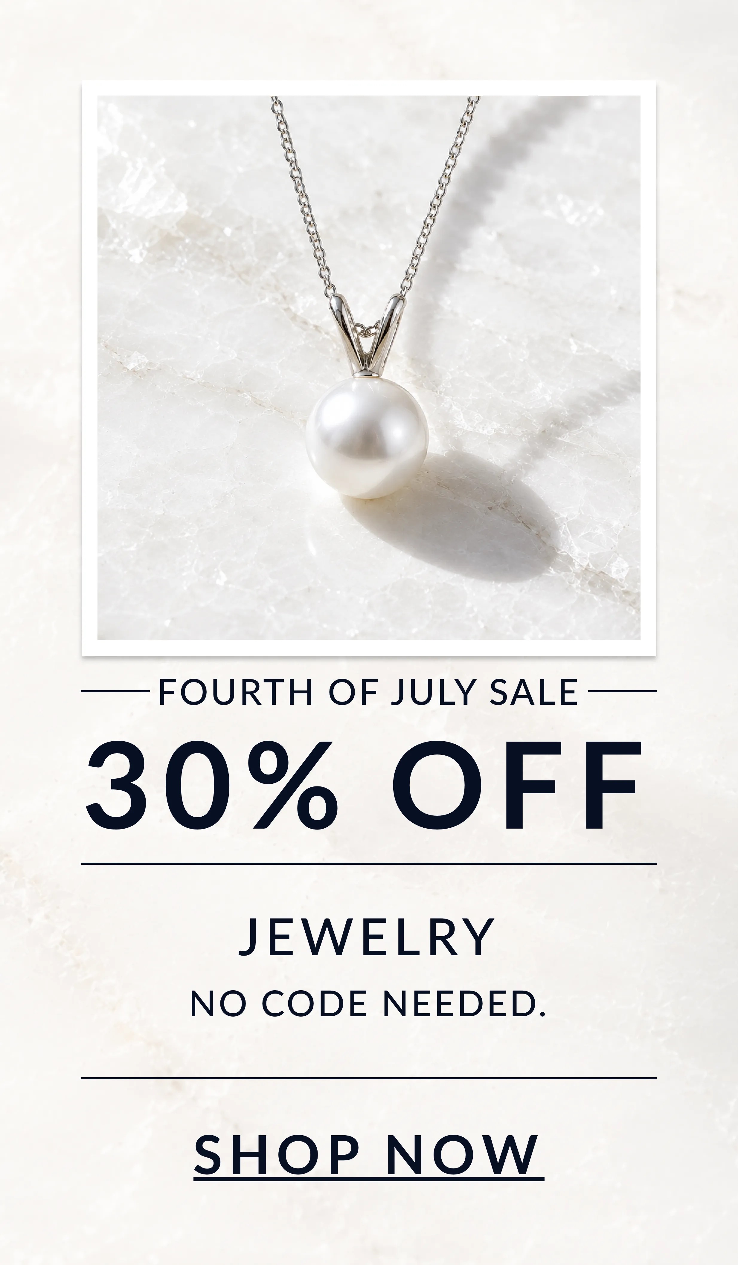 30% off Jewelry, no code needed