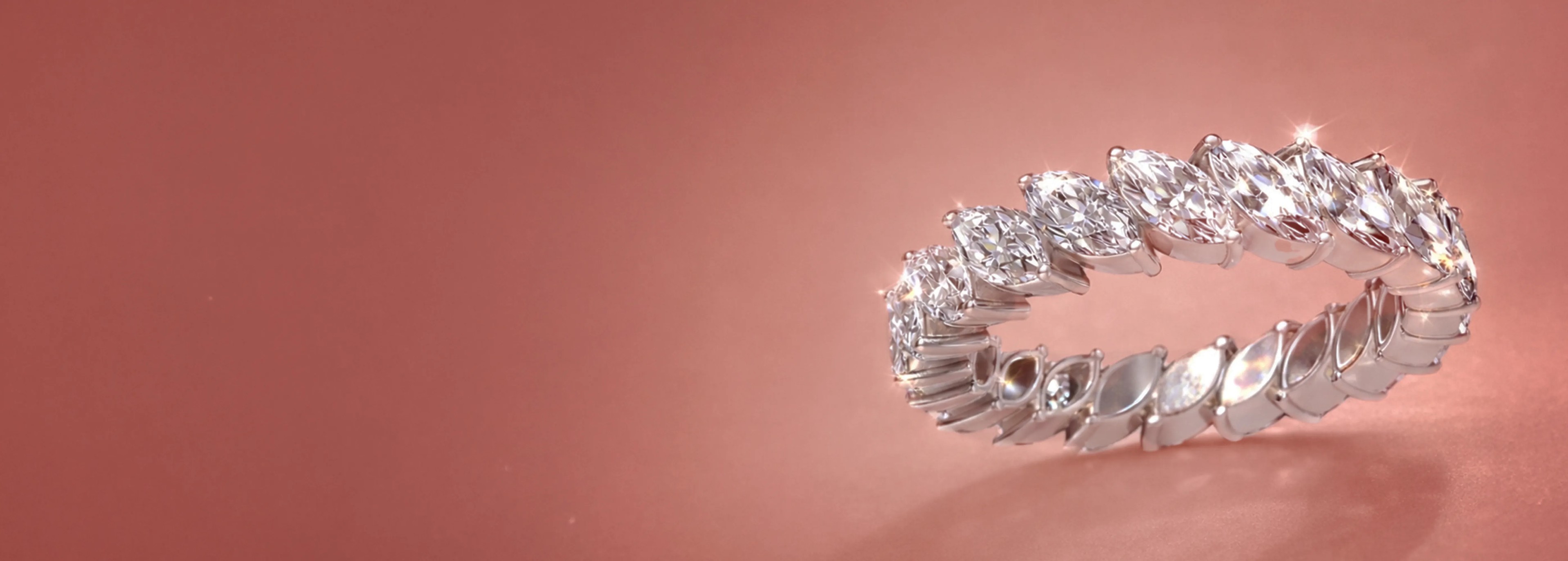 Marquise Cut Eternity Ring in white gold