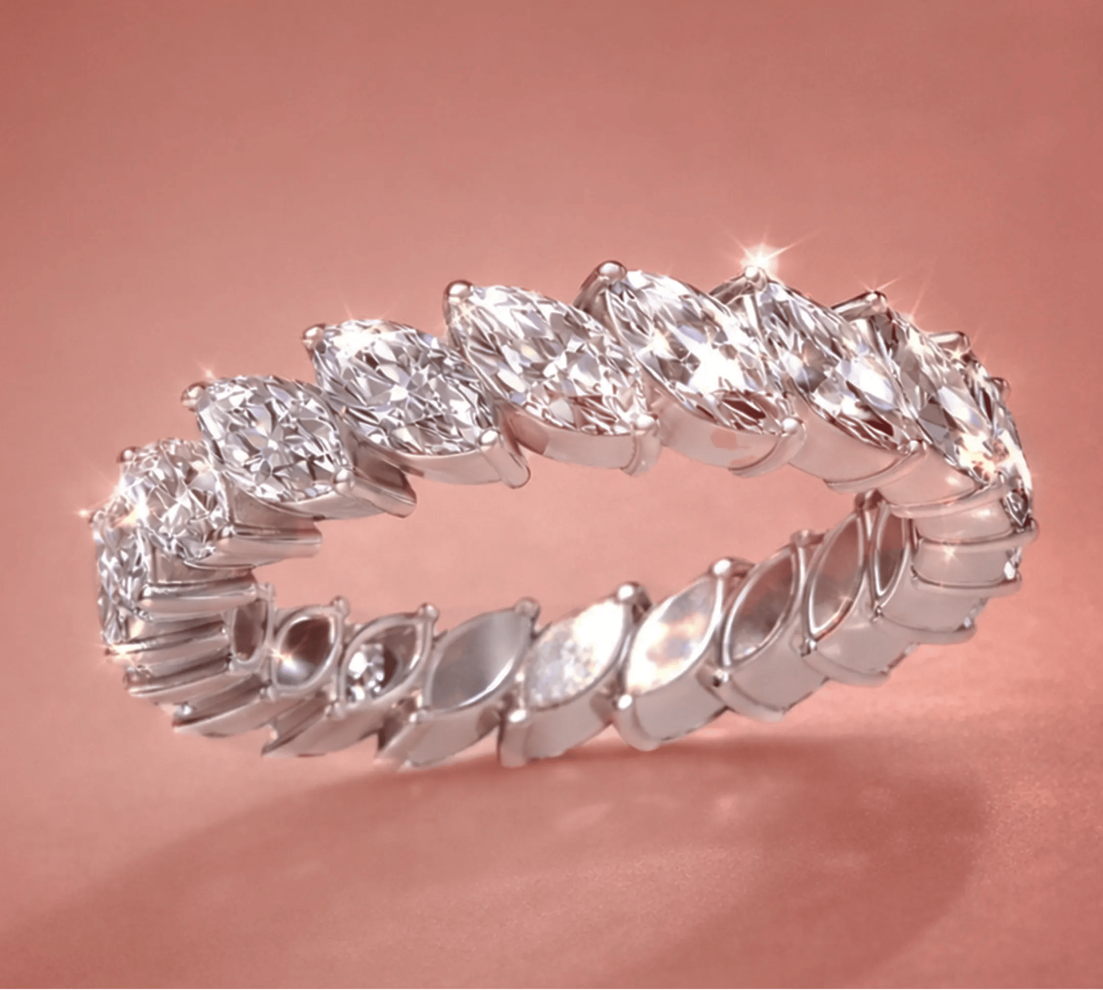 Marquise Cut Eternity Ring in white gold