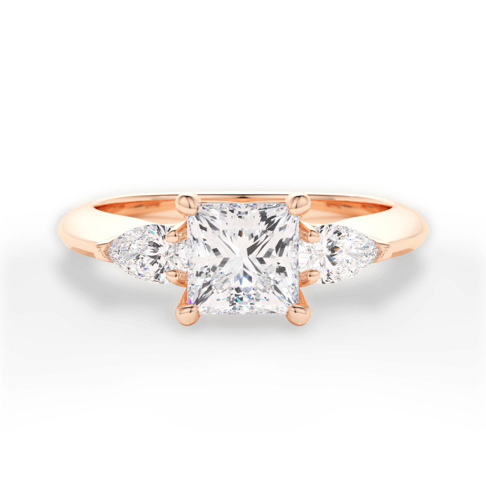 14kt Rose Gold/18kt Rose Gold/princess/top