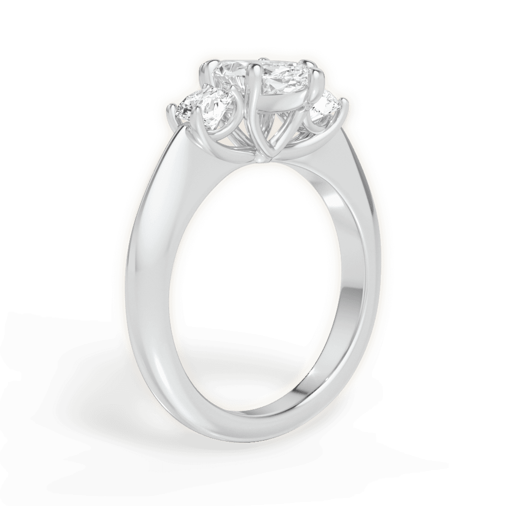 14kt White Gold/18kt White Gold/Platinum/marquise/front