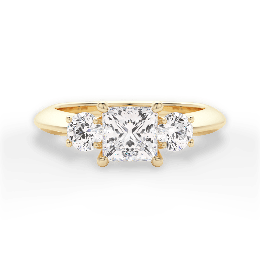 14kt Yellow Gold/18kt Yellow Gold/princess/top