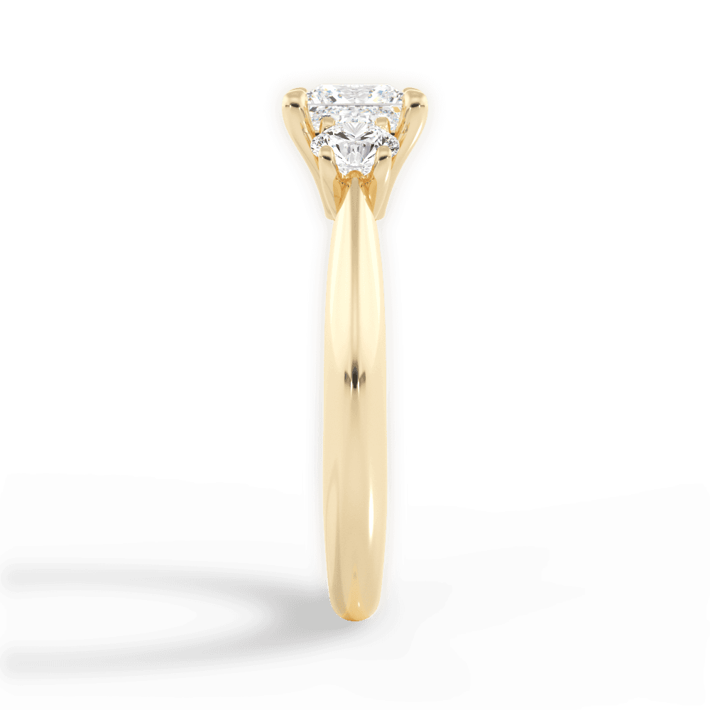 14kt Yellow Gold/18kt Yellow Gold/princess/side