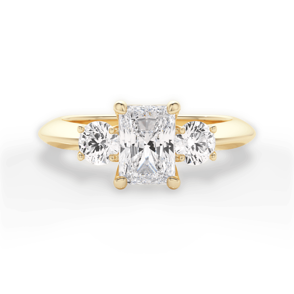 14kt Yellow Gold/18kt Yellow Gold/radiant/top