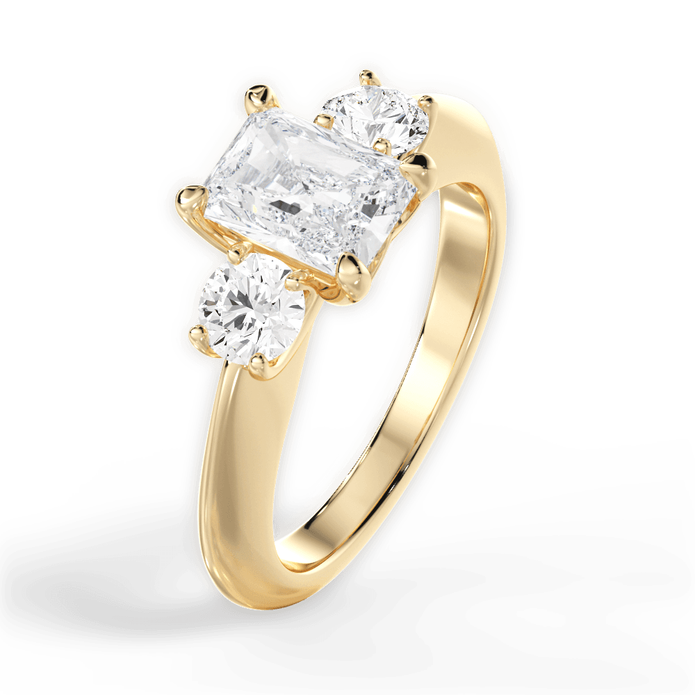 14kt Yellow Gold/18kt Yellow Gold/radiant/perspective