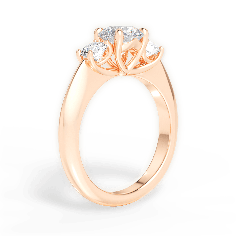 14kt Rose Gold/18kt Rose Gold/round/front