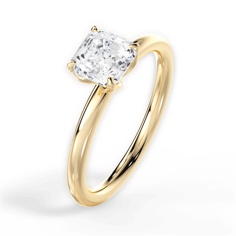 14kt Yellow Gold/18kt Yellow Gold/asscher/perspective