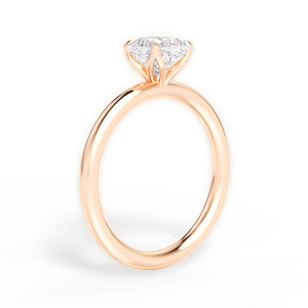 14kt Rose Gold/18kt Rose Gold/cushion/front