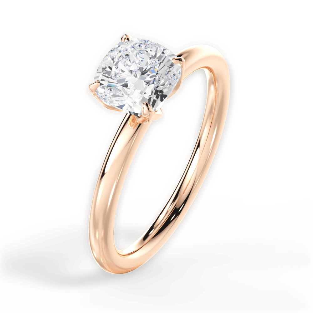 14kt Rose Gold/18kt Rose Gold/cushion/perspective