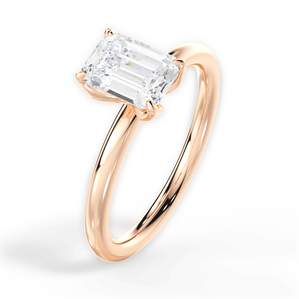 14kt Rose Gold/18kt Rose Gold/emerald/perspective