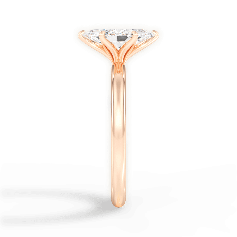 14kt Rose Gold/18kt Rose Gold/marquise/side