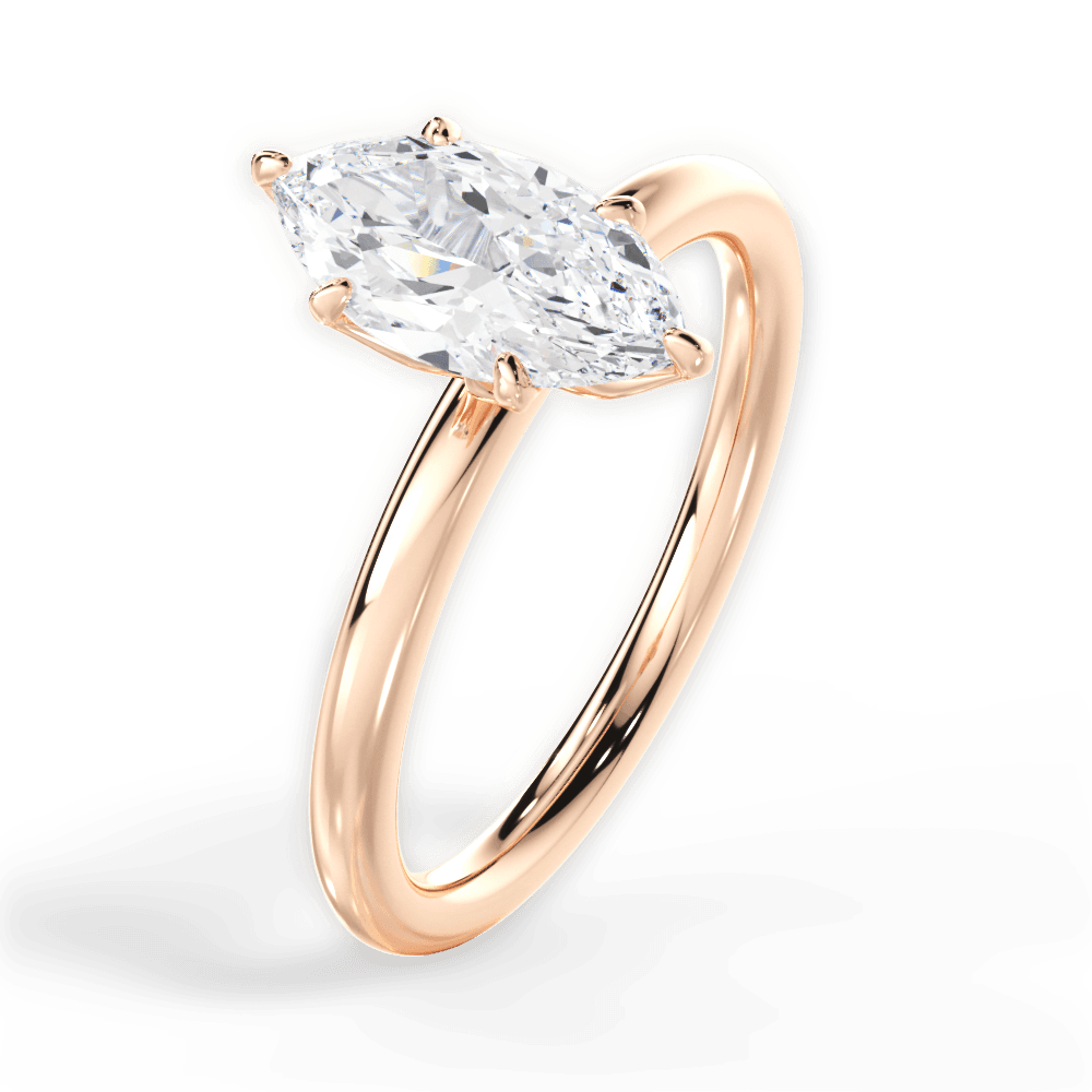 14kt Rose Gold/18kt Rose Gold/marquise/perspective