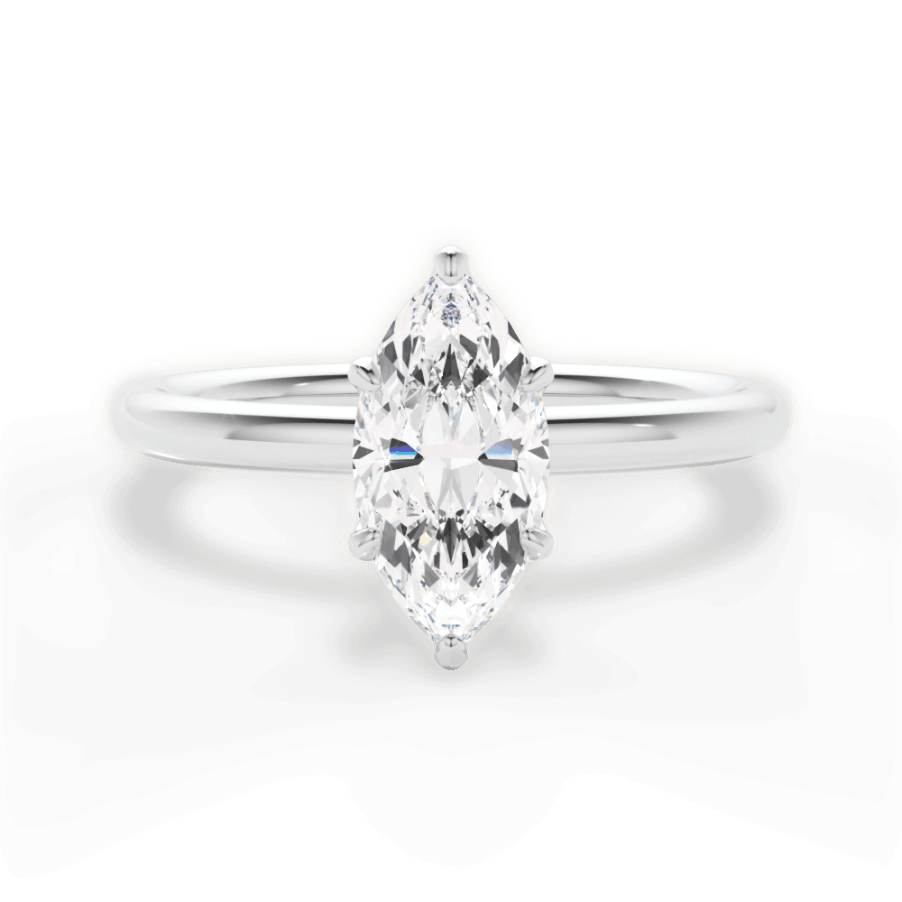 14kt White Gold/18kt White Gold/Platinum/marquise/top