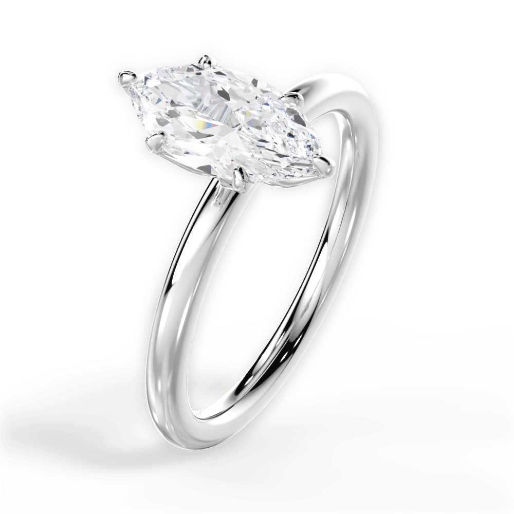 14kt White Gold/18kt White Gold/Platinum/marquise/perspective