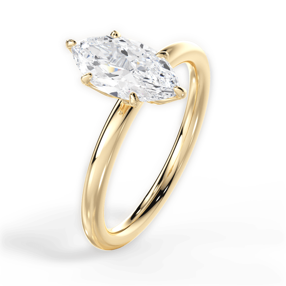 14kt Yellow Gold/18kt Yellow Gold/marquise/perspective