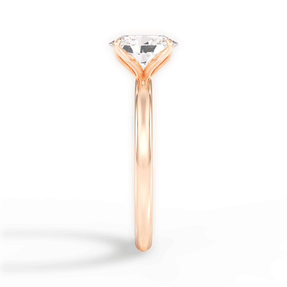 14kt Rose Gold/18kt Rose Gold/oval/side