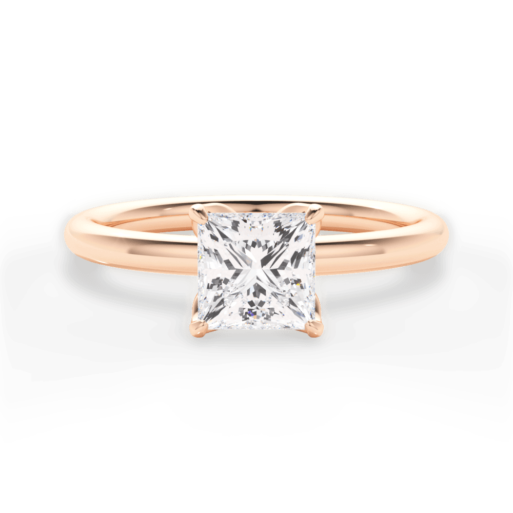 14kt Rose Gold/18kt Rose Gold/princess/top