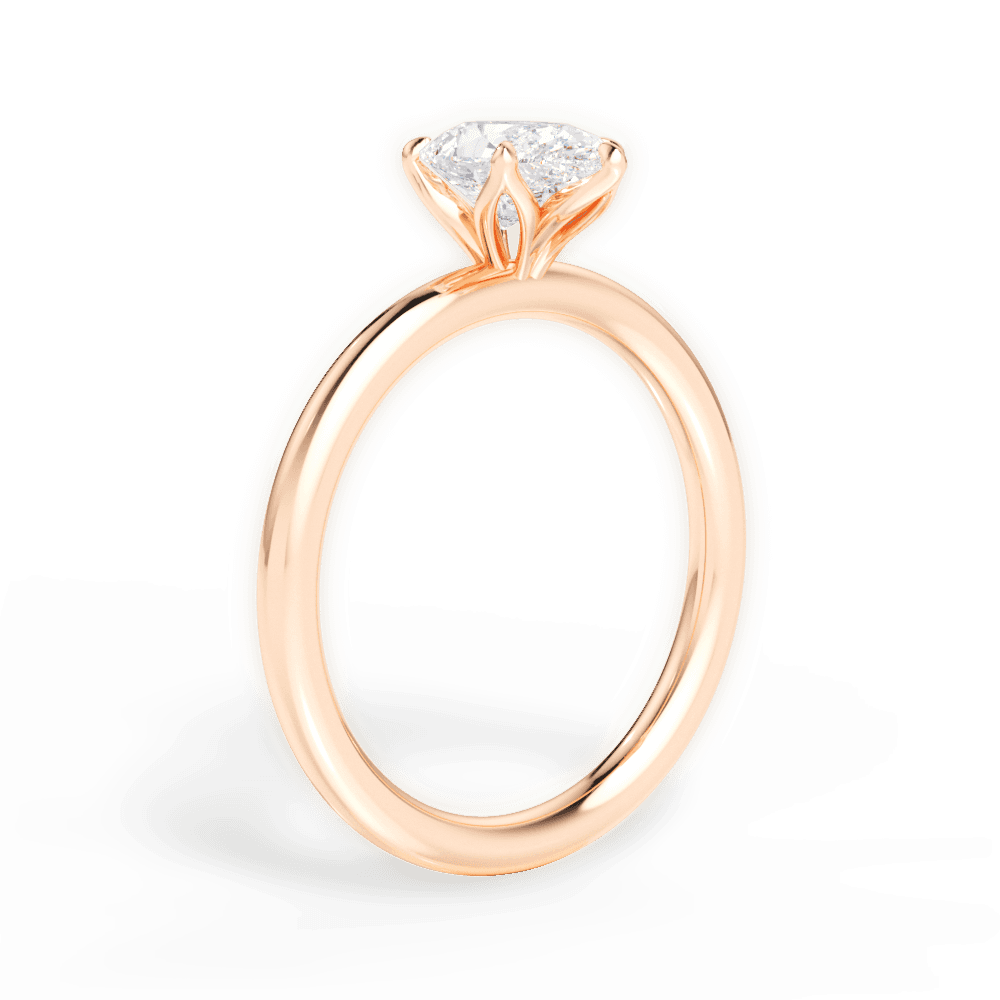 14kt Rose Gold/18kt Rose Gold/pear/front